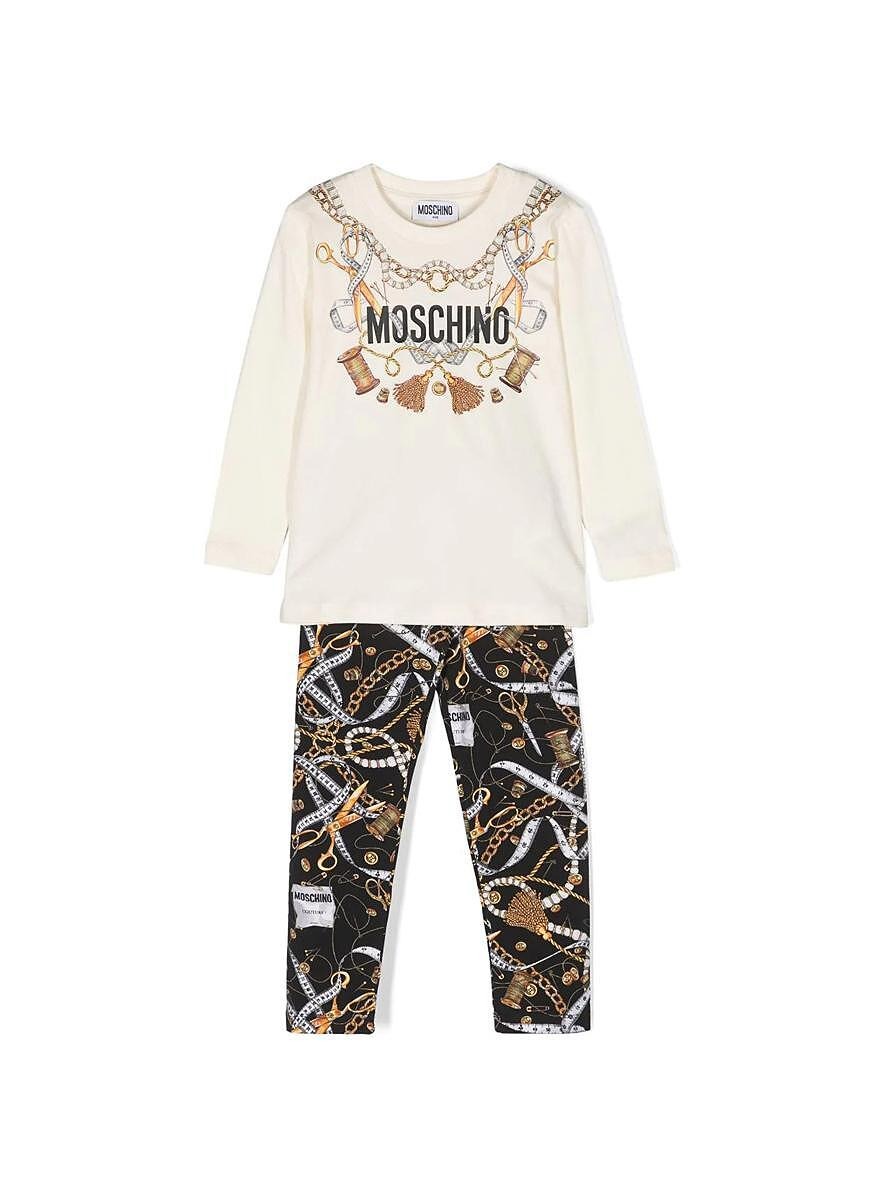 Комплект с 'Chain-link' принт Moschino Kids